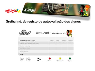 Grelha ind. de registo de autoavaliação dos alunos 