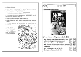 Avaliação de Matemática e Português - 5º ano