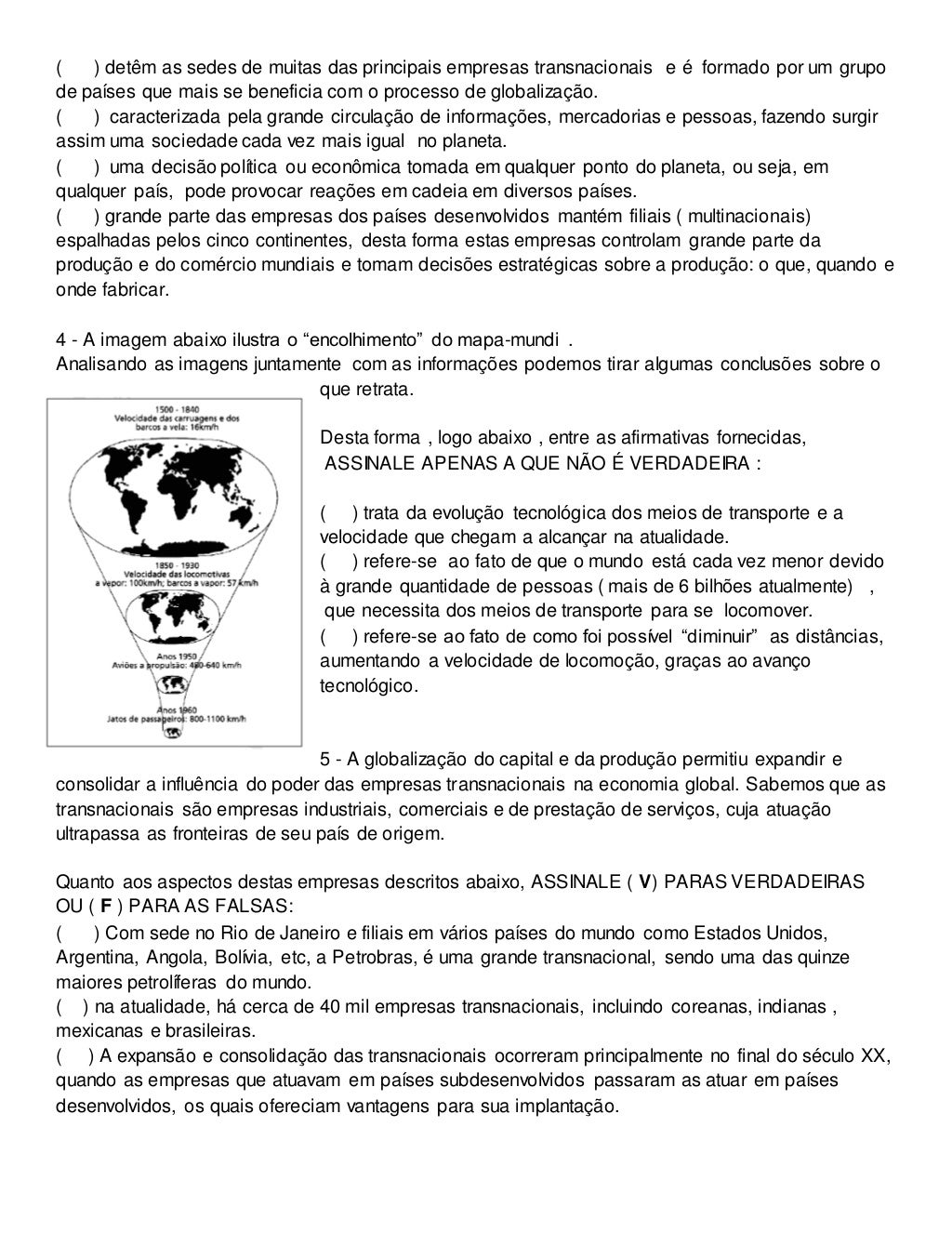 Questoes Sobre Globalização 9 Ano - FDPLEARN