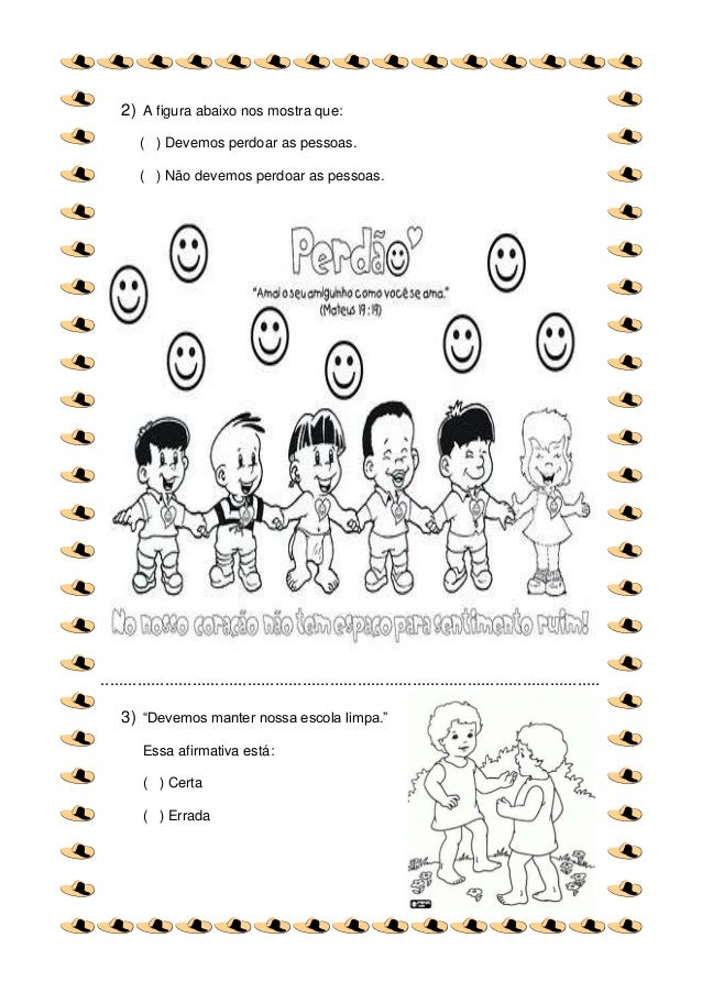 Avaliação bimestral de educação religiosa 2º ano
