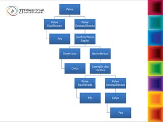 Pelve
Pelve
Equilibrada
Pés
Pelve
Desequilibrada
Joelhos Plano
Sagital
Simétricos
Calço
Assimétricos
Correção dos
Joelhos
Pelve
Equilibrada
Pés
Pelve
Desequilibrada
Calço
Pés
 
