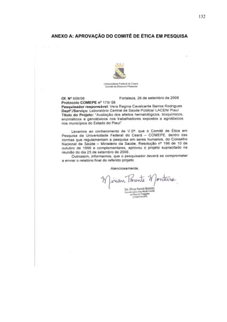 132
ANEXO A: APROVAÇÃO DO COMITÊ DE ÉTICA EM PESQUISA
 