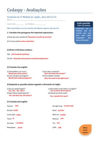 Quiz de inglês (básico e intermediário) com respostas - Toda Matéria