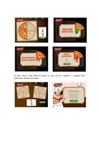 Dividindo a pizza: jogo educativo