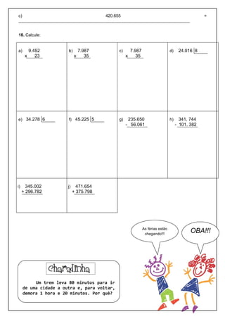 Avaliação de matemática   final
