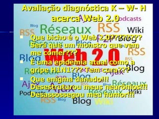 Avaliação diagnóstica K – W- H   acerca Web 2.0 ,[object Object],[object Object],[object Object]