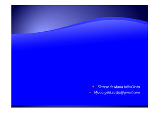 Síntese de Maria João Costa
Mjoao.gehl.costa@gmail.com
 