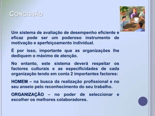 AvaliaçãO Do Desempenho