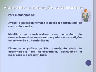 AvaliaçãO Do Desempenho