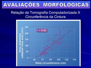 AVALIAÇÕES  MORFOLÓGICAS Relação da Tomografia Computadorizada X Circunferência da Cintura 
