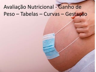 Avaliação Nutricional - Ganho de
Peso – Tabelas – Curvas – Gestação
 
