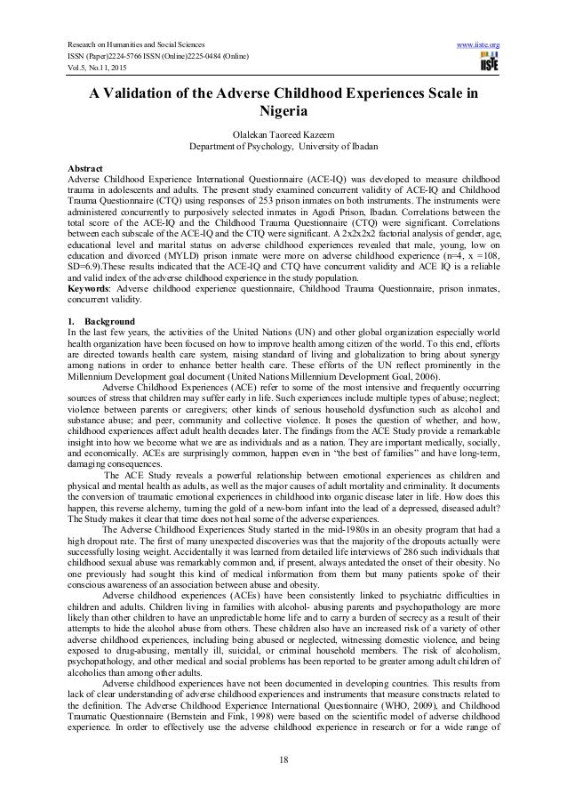 Childhood experience essay