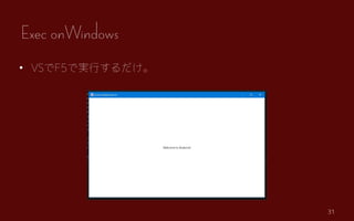 31
? VSF5ǌgФ
Exec onWindows
 