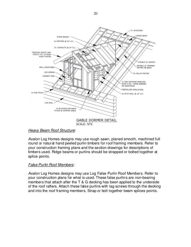 Avalon Log Homes Construction Manual