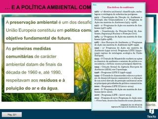 A valorização ambiental em portugal e a política ambiental comunitária