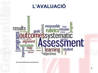 L’AVALUACIÓ

http://www.pinellasprimary.org/assessment

5

 