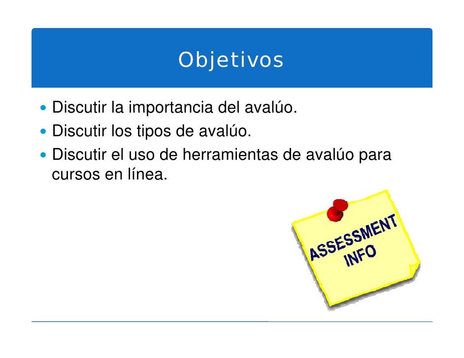 Avaluo de cursos en linea Avaluo de cursos en linea
