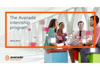 ©2016 Avanade Inc. All Rights Reserved.
The Avanade
internship
program
2016-2017
 