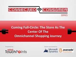 Coming	
  Full-­‐Circle:	
  The	
  Store	
  As	
  The	
  
Center	
  Of	
  The	
  	
  
Omnichannel	
  Shopping	
  Journey	
  	
  
Presented by

Session sponsored by

 