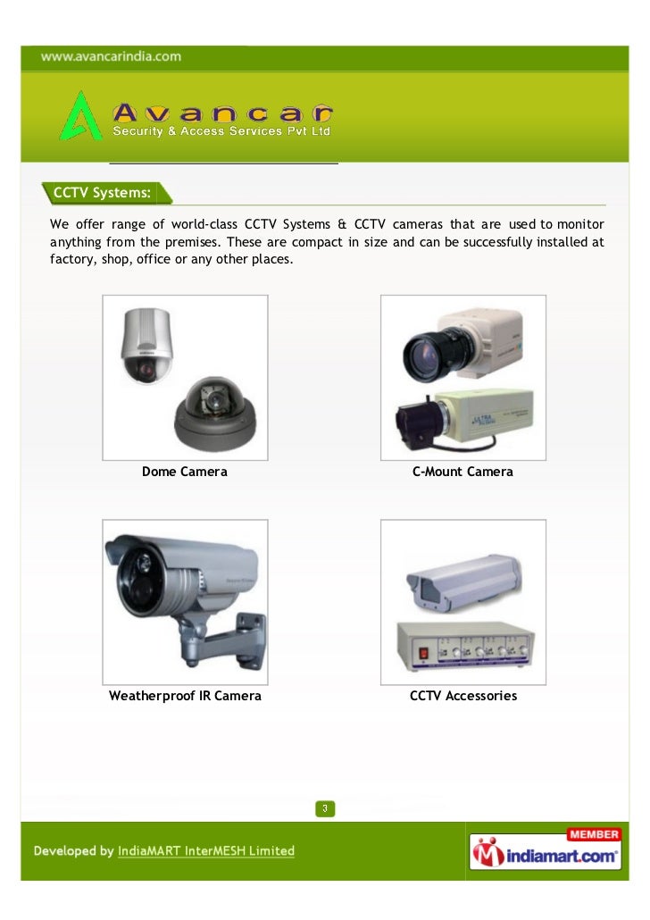 Avancar Security Access Services Pvt Ltd Mumbai Dome Camera