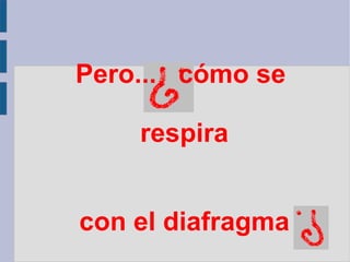 Pero...  cómo se  respira  con el diafragma 