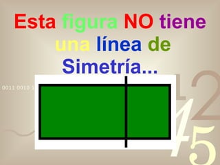 Esta   figura  NO   tiene   una  línea  de   Simetría... 