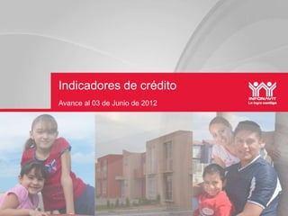 Indicadores de crédito
Avance al 03 de Junio de 2012
 