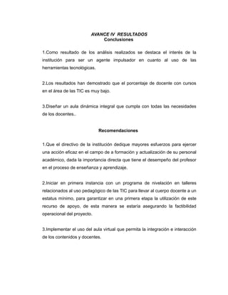 Avance i ii-iii-iv fase