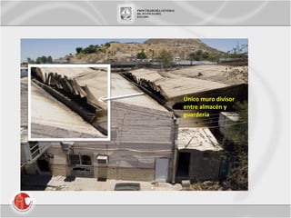 Único muro divisor entre almacén y  guardería 