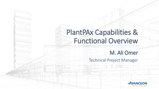 Avanceon Plant PAx Process | PDF