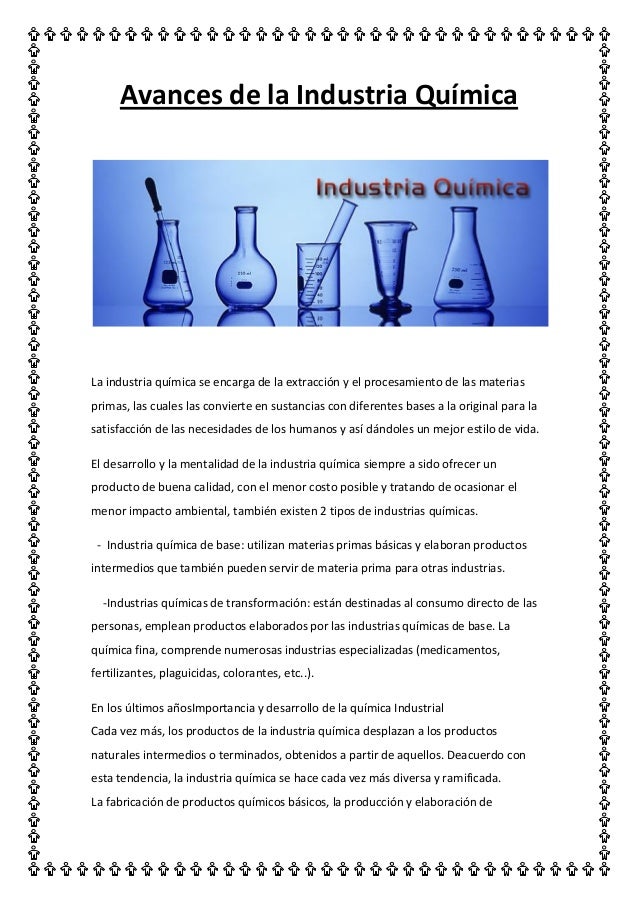Avances de la industria química