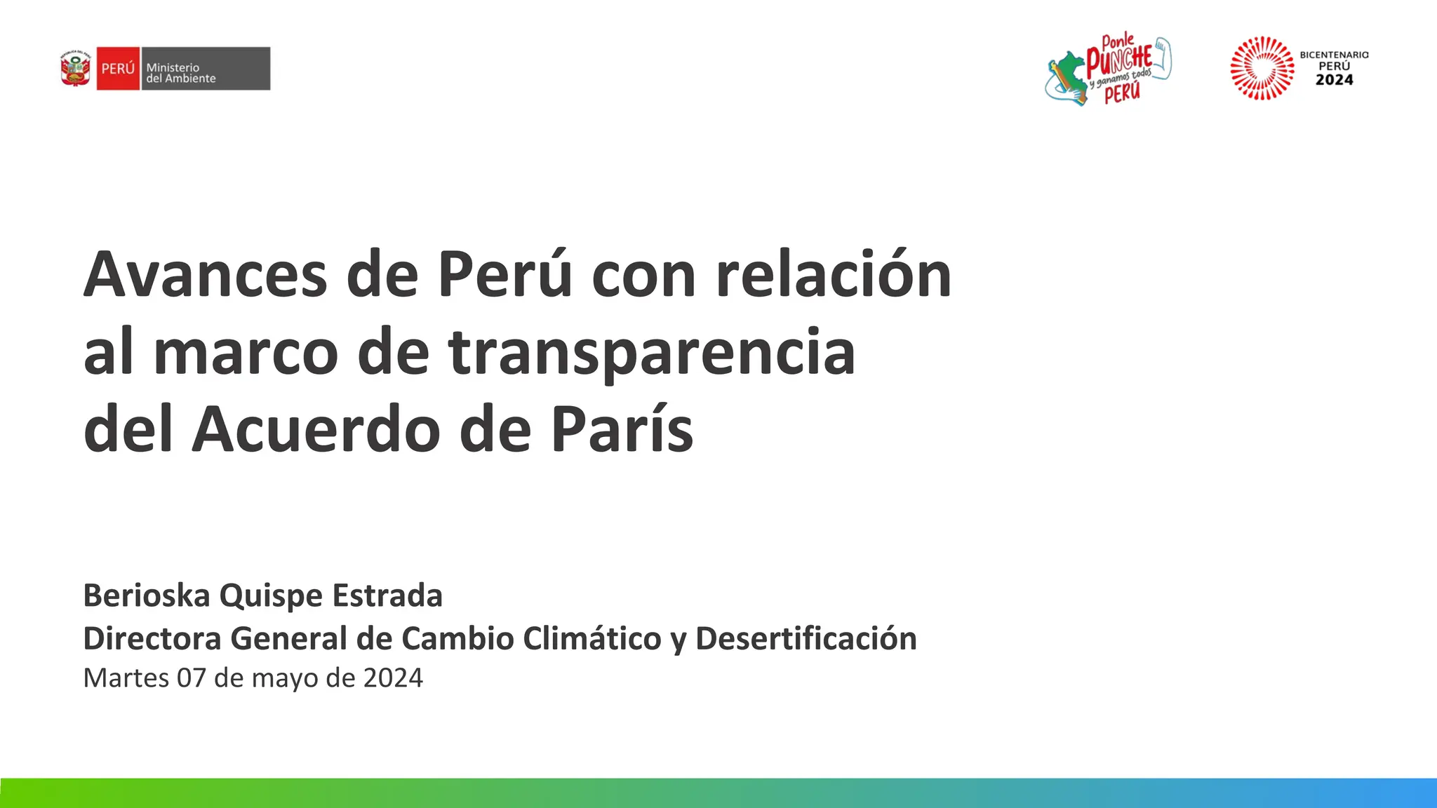 thumbnail of Avances de Perú con relación al marco de transparencia del Acuerdo de París