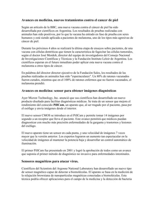 Avances medicos