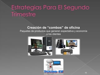 Creación de “combos” de oficina
Paquetes de productos que generen expectativa y economía
                      a los clientes




                                                      15
 