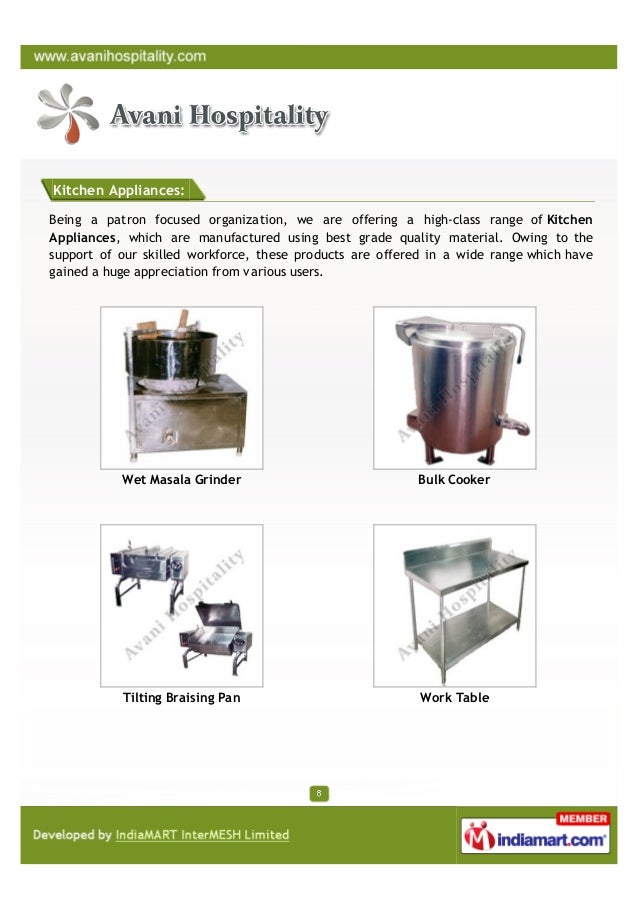 Avani Hospitality, Ahmedabad, Commercial Kitchen Equipments