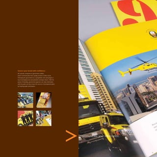 Govern your brand with conﬁdence.
Be it private companies or government entities,
Avant Communication feels equally at home in either sector.
Portraying the government as a sympathetic and caring ﬁgure is
key in developing trust and patriotism amongst citizens. With the
power of branding, government agencies can share information
with the public and also ensure the success of development plans
by inspiring public participation.




                                                                    Communicate your information.




                                                                                                    25
 