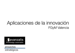 Aplicaciones de la innovación!
                    FGyM Valencia
                                
 