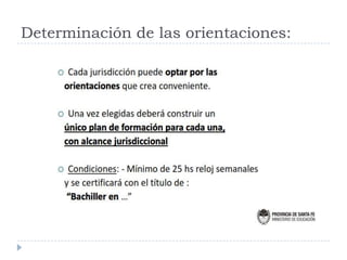 Determinación de las orientaciones:
 