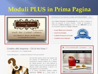 Moduli PLUS in Prima Pagina
 