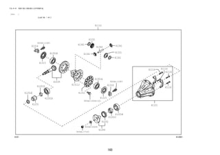 41342 41341 
41361 
41341 41331 
9004A-11083 
41316 
41361 
41201C 
41331 
41301A 
41315 
41252 
160 
FIG.41-01 REAR AXLE HOUSING & DIFFERENTIAL 
(1111- ) 
ILLUST NO. 1 OF 2 
41110 
9004A-11083 
41301A 
41039 
41114 41114 
41101 
41114 
41114 
41315 
41316 
41201D 
41201A 
41201B 
41201E 
9004A-10046(10) 
41204 
41231 
41311J 
41312 
9004A-20046 
9004A-17143 
4101 413591 
 