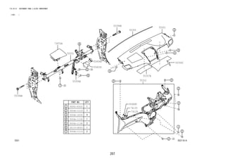 207 
FIG.55-51 INSTRUMENT PANEL & GLOVE COMPARTMENT 
(1305- ) 
553118-A 
55301 
55355 
55331 
55306A 55312 
55356C 
55357B 
55394B 
55394B 
74133 
74128 
90041-83025 
9004A-11218 
9004A-16036 
9004A-11238 
9004A-11188 
90119-08C83 
9004A-11214 
55468C 
73970A 
55454B 
55453D 
 