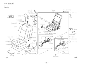 271 
FIG.71-51 SEAT & SEAT TRACK 
(1111-1305) 
FRONT SEAT (LH) 
84139-B1010 
73949 
91553-10820 
718745 
REFER TO 
FIG 
(PNC 73240) 
71956A 
71521A 
84139-B1010 
84139-B1010 
71571 
71910A 
71956A 
9004A-46143 
72211B 
72991 
72992 
73949 
84139-B1010 
84139-B1010 
9004A-46143 
90179-08068 
90179-08068(4) 
91551-80820(2) 
90179-08068(3) 
91551-80820(2) 
91551-80820 
91553-10820 
71430C 
71832D 
84139-B1010 
71072S 
71074S 
71120B 
71512S 71537D 
71537D 71537D 
71537D 
71552S 
71812D 
72138B 72120 
72138B 
72140A 
72158B 
72526A 
71024-BZ010 
91553-10820 
91553-10820 
71-52 
71127A 
71127A 
90520-01002 
 