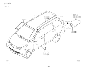294 
FIG.75-52 MOULDING 
(1111- ) 
REFER TO 
FIG 
61-52 
(PNC 62711(RH)) 
(PNC 62712(LH)) 
75533E 
75551 
75552 
90044-80536 
75641 
75642 
90044-80449 
75533C 
75534C 
75561A 
75561A 
7552 752581-B 
 