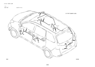 82171 
313 
FIG.82-02 WIRING & CLAMP 
(1111- ) 
DOOR & ROOF ILLUST NO. 4 OF 8 
82151 
82152 
82153 
82153 
82185 
82184 
90119-06915 
8202 827885 
 