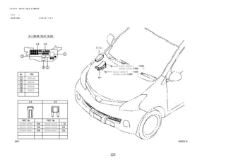 323 
FIG.84-01 SWITCH & RELAY & COMPUTER 
(1111- ) 
ENGINE ROOM ILLUST NO. 2 OF 6 
84C623-B 
82661 
85916P 
86530 
85934 
85925 
90049-40048 
90049-40049 
90049-40047 
90049-40055 
90049-40056 
90049-40057 
91621-60620 
9004A-11296 
91621-60620 
9004A-11296 
 