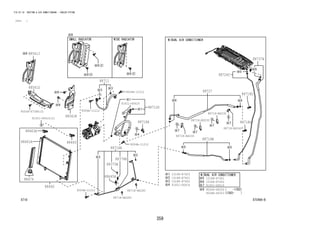 88712D 
359 
FIG.87-18 HEATING & AIR CONDITIONING - COOLER PIPING 
(1111- ) 
88561J 
88561D 
90044-67588(3) 
91551-80616(2) 
88463A 
88561K 
88461A 88463 
88460 
88474 
88711 
91621-60618 
88716A 
88374B 
88375B 
88645H 
88727 
88718-BZ030 
88718-BZ030 
88716B 
9004A-11212 
88718A 
88737A 
88718D 
88718D 
88726C 
88718-BZ030 
88718-BZ040 
9004A-11212 
9004A-11212 
9004A-11212 88718-BZ280 
88718-BZ280 
15188-87403 
15188-87401 
15188-87402 
91651-G0616 
15188-87401 
15188-87402 
91651-G0616 
90044-68320 
9004A-46323 
8718 87C486-B 
 