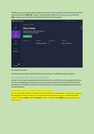 Avast virus-chest | DOCX