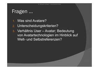 Avatare - Bildungsaspekte digitaler Körperlichkeit