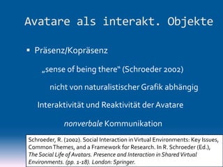 Avatare - mediale Artikulationen, interaktive Aktanten, hybride Akteure