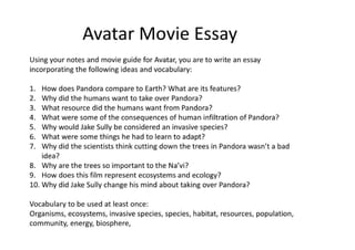 Avatar Movie Essay